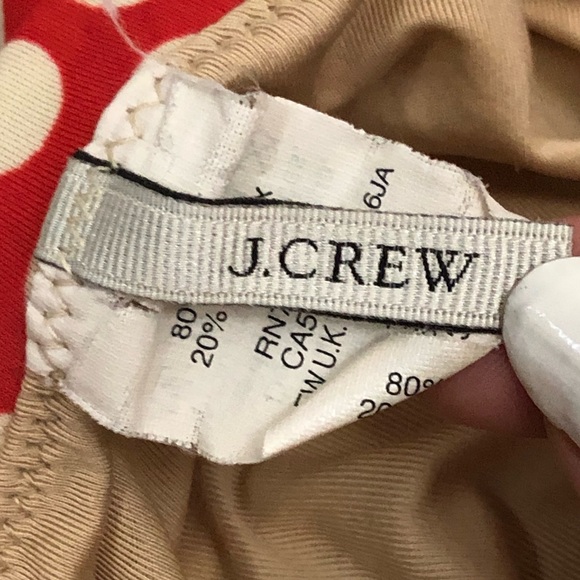 J Crew Retro Polka Dot Swim Set Bottoms Size Small Top Size C/D Cup 30-32in Band - Picture 3 of 5